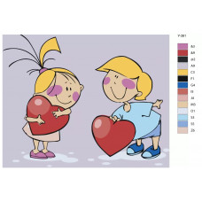 Живопись по номерам BRUSHES-PAINTS Первая любовь. 14 февраля