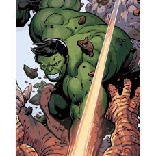 Картины по номерам Marvel Adults Халк крушит MA002