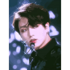 Картина по номерам на холсте Bts jong kook джонгук 1950 30X40