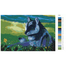 Живопись по номерам BRUSHES-PAINTS Волк в поле