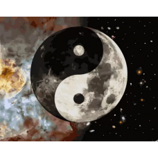 Картина по номерам Две картинки Инь-Янь и день-ночь на подрамнике 40x50 Картина по номерам Две картинки Инь-Янь и день-ночь на подрамнике 40x50