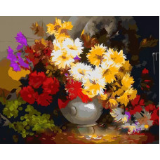 Картина по номерам Цветной Солнечный букет, 40x50 см