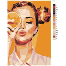Живопись по номерам BRUSHES-PAINTS Девушка с апельсином