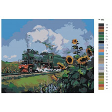 Живопись по номерам BRUSHES-PAINTS Пароxод в движении