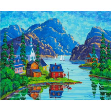 Картина по номерам ВанГогВоМне Норвежский фьорд, 40x50