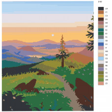 Живопись по номерам BRUSHES-PAINTS Арт пиксели Поле