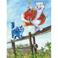 Картина по номерам Paintboy PK 11104 Догони кошечку 40*50