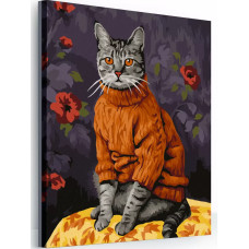 Картина по номерам Hobby Paint Кот в свитере 40х50