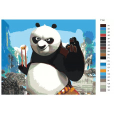 Живопись по номерам BRUSHES-PAINTS Кунг-фу панда