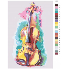 Живопись по номерам BRUSHES-PAINTS Скрипка