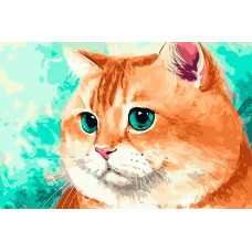 Картина по номерам Бруталити Котофей с изумрудными глазами 8874 Г 60x40 см
