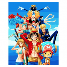Картина по номерам на холсте ЭТО ПРОСТО ШЕДЕВР One Piece 40x50