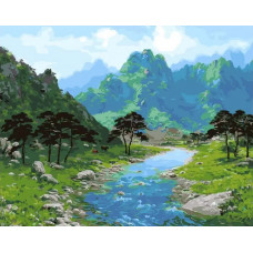 Картина по номерам ВанГогВоМне Лазурная река, 40x50