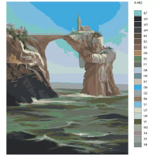 Живопись по номерам BRUSHES-PAINTS Замок в море
