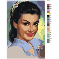 Живопись по номерам BRUSHES-PAINTS Портрет девушки в стиле пин-ап