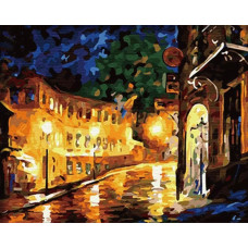 Картина по номерам Menglei Ночной город, 40x50