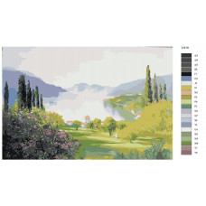 Живопись по номерам BRUSHES-PAINTS Италия. Красивый пейзаж Озеро Комо