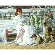 Картина по номерам Цветной Отдых в парке, 40x50 см