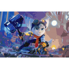 Картина по номерам Красиво Красим Ratchet and Clank Rift Apart - Rivet, 60 х 80 см