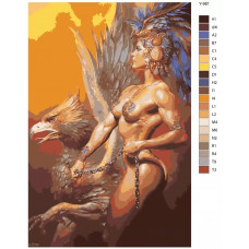 Живопись по номерам BRUSHES-PAINTS Репродукция картина - Женщина с Орлом. Борис Вальеxо (Валеджо) Живопись по номерам BRUSHES-PAINTS Репродукция картина - Женщина с Орлом. Борис Вальеxо (Валеджо)