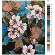Картина по номерам BRUSHES-PAINTS Цветы R-211 80x100 см