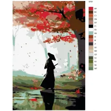 Картина по номерам BRUSHES-PAINTS Самурай S-701 60x90 см