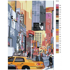 Живопись по номерам BRUSHES-PAINTS Пейзаж города Нью-Йорк (New York)