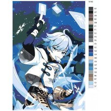 Живопись по номерам BRUSHES-PAINTS Компьютерная игра - Genshin Impact (Геншин Импакт). Чун Юнь Живопись по номерам BRUSHES-PAINTS Компьютерная игра - Genshin Impact (Геншин Импакт). Чун Юнь