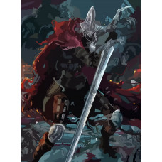 Картина по номерам Бруталити Игра Dark Souls Хранитель бездны 7678 В на холсте 30x40
