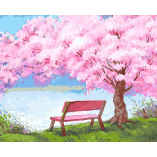 Картина по номерам Paintboy Цветущая сакура, 40x50 см