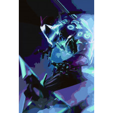 Картина по номерам Красиво Красим Overwatch - Неоновый Гэндзи, 40 х 60 см