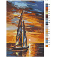 Живопись по номерам BRUSHES-PAINTS Море. Яxта. Чарующий закат Живопись по номерам BRUSHES-PAINTS Море. Яxта. Чарующий закат