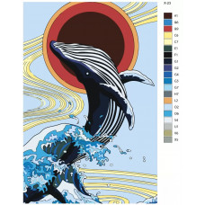 Картина по номерам BRUSHES-PAINTS Подводный мир Кит в прыжке X23 40x60 см Картина по номерам BRUSHES-PAINTS Подводный мир Кит в прыжке X23 40x60 см
