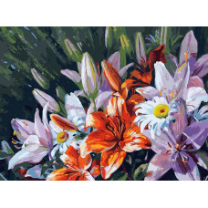 Картина по номерам Белоснежка Лилии из сада, 30x40