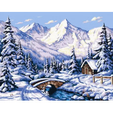Картина по номерам Paintboy GX 32092 Зимнее предгорье 40х50 см