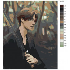 Живопись по номерам BRUSHES-PAINTS Дорама История девятихвостого лиса. Lee Yeon с мечом