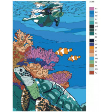 Живопись по номерам BRUSHES-PAINTS Морской мир