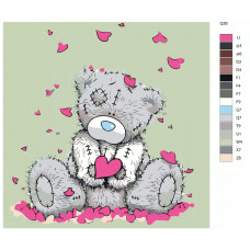 Живопись по номерам BRUSHES-PAINTS Мишка Тедди