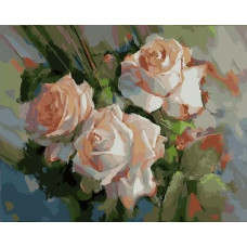 Картина по номерам Paintboy Три чайные розы, 40x50