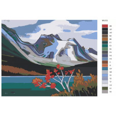 Живопись по номерам BRUSHES-PAINTS Пейзаж гор