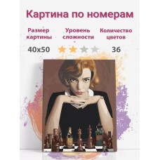 Картина по номерам Раскрасим сами сериал Ход Королевы холст на подрамнике 40х50 см Картина по номерам Раскрасим сами сериал Ход Королевы холст на подрамнике 40х50 см