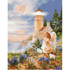 Картина по номерам Paintboy PK 41013 Молитва ангела 40*50 Эксклюзив