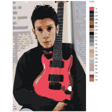 Живопись по номерам BRUSHES-PAINTS Музыкант Wes Borland Уэс Борланд Живопись по номерам BRUSHES-PAINTS Музыкант Wes Borland Уэс Борланд