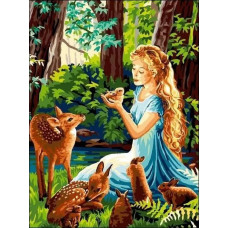 Картина по номерам Paintboy Лесная фея, 30x40 см