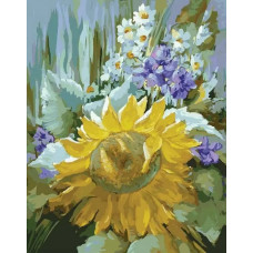 Картина по номерам Белоснежка Подсолнух, 40x50