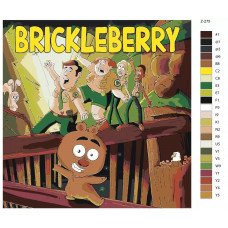 Живопись по номерам BRUSHES-PAINTS Brickleberry