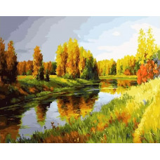 Картина по номерам Paintboy Осенняя река, 40x50