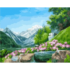 Картина по номерам Paintboy Цветы гор, 40x50 см