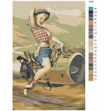 Живопись по номерам BRUSHES-PAINTS Девушка на ракете