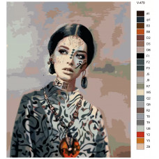 Живопись по номерам BRUSHES-PAINTS Девушка с амулетом